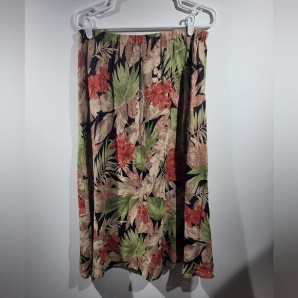 Reversible cold water creek maxi skirt leapord print and Floral design - Picture 2 of 4